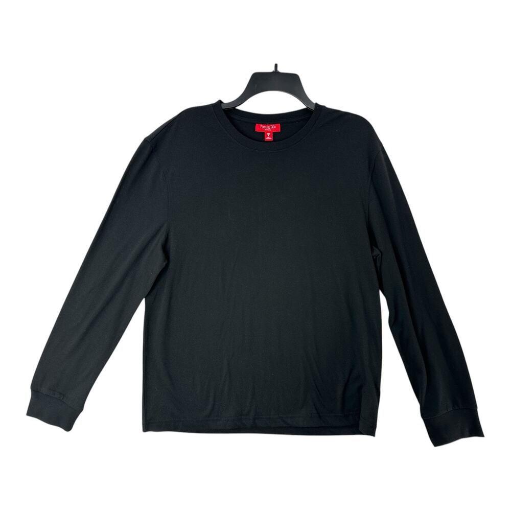 Family PJs Mens Christmas Holiday Pajama Top Black M